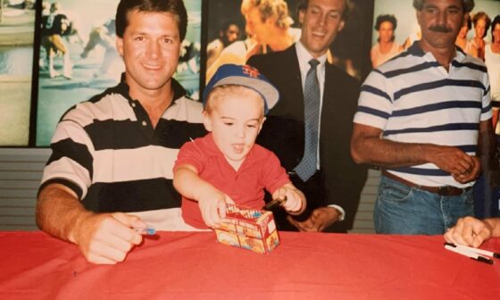 Me with Roger McDowell circa 1987. He signed the animal crackers box I'm holding, which I still have somewhere.