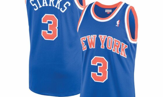28% off John Starks New York Knicks Mitchell & Ness 1991-92 Hardwood Classics Swingman Jerseys at Fanatics (use code GHOST)