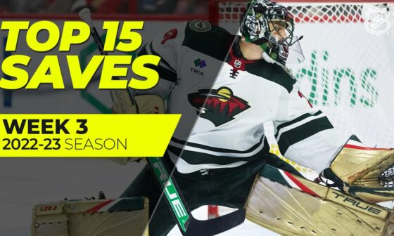 Top 15 Saves from Week 3 of the 2022-23 NHL Season