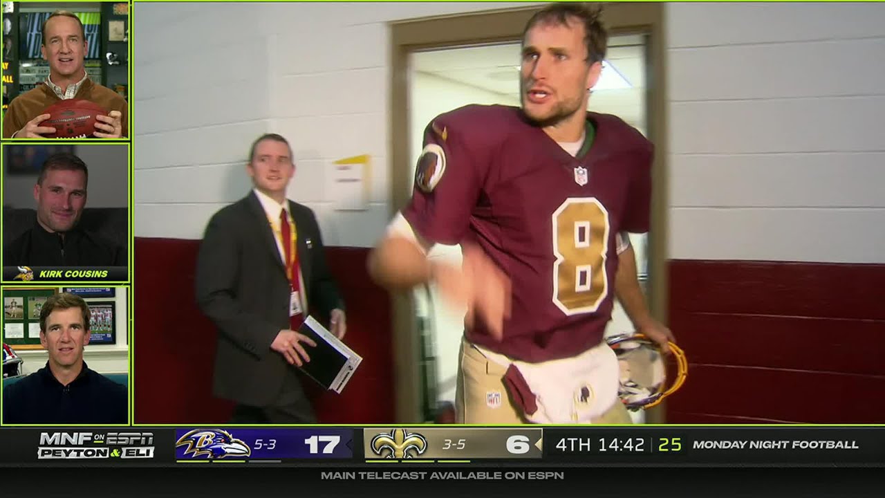 Kirk Cousins joins the Manning Cast on 'MNF' to talk "You Like That" | Week 9