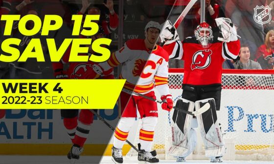 Top 15 Saves from Week 4 of the 2022-23 NHL Season