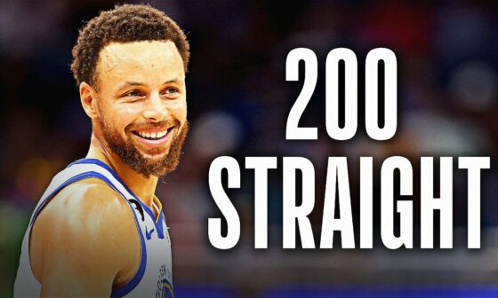 Steph Has Made A Three In 200 Straight Games Since 12/1/18 🔥