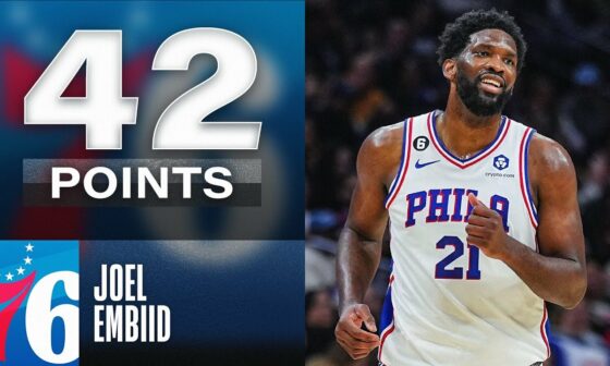 Joel Embiid Posts DOUBLE-DOUBLE In Sixers Win With 42 PTS & 10 REB!