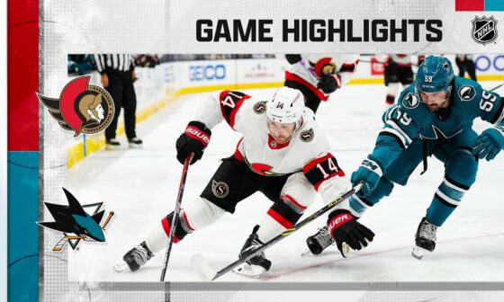 Senators @ Sharks 11/21 | NHL Highlights 2022