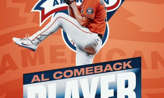 Congrats to Justin Verlander-AL comeback player of the year!