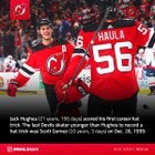 [PR_NHL]_Jack Hughes recorded the first natural hat trick of 2022-23 and the first by a Devils skater since Brian Boyle on Nov. 5, 2018.