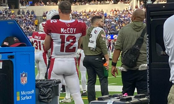 I was able to watch Sunday’s game next to the sidelines - what an experience!