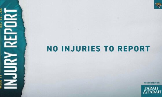 [Jacksonville Jaguars] Injury Report: Nothing