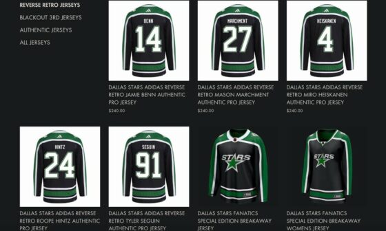 Why is there no option to buy a Jason Robertson reverse retro? He literally modelled the jersey.