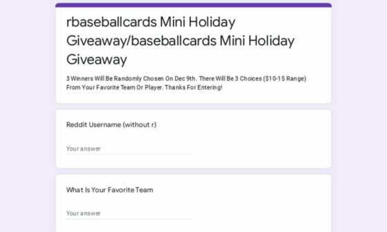 Enjoy Baseball Cards Of Your Favorite Team? Join My Giveaway Here