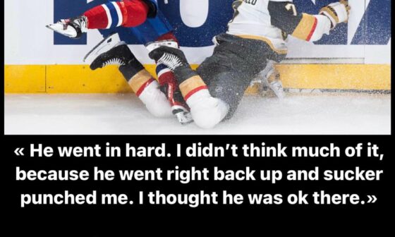 Josh Anderson on Pietrangelo punching him after the hit