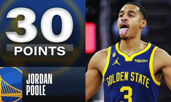 Jordan Poole Was Pulling Up From EVERYWHERE - 30 PTS (7 Threes) | November 2, 2022