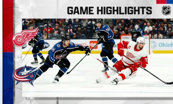 Red Wings @ Blue Jackets 12/4 | NHL Highlights 2022