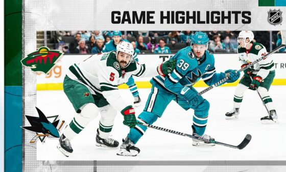 Wild @ Sharks 12/22 | NHL Highlights 2022