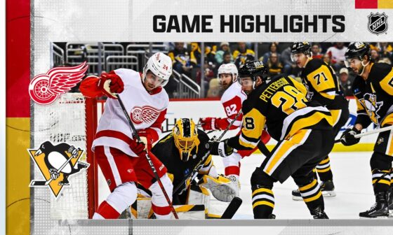 Red Wings @ Penguins 12/28 | NHL Highlights 2022