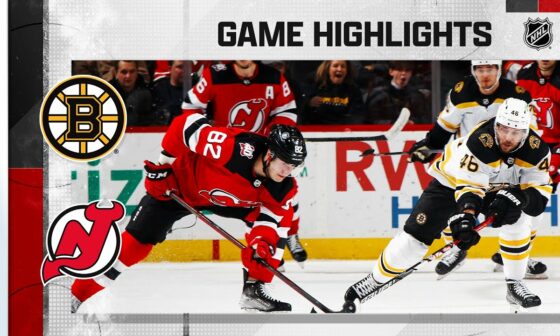 Bruins @ Devils 12/28 | NHL Highlights 2022