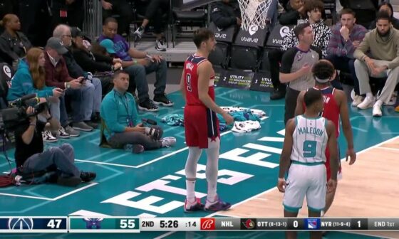 Deni Avdija with NBA moments tonight he'd like to learn from - 2 turnovers, 1 REB, first touch in 7:29 minutes. He didn't even react to Mason Plumlee's CLEAR SHOOTING FOUL on him (Hitting Deni's hand quite strongly) - it just shows how off he was tonight as well, mentally. Eric Collins' broadcast
