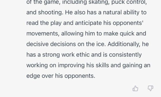 I asked an AI (Artificial Intelligence) to talked to me about Cole Caufield and Nick Suzuki. The AI was pretty spot on!