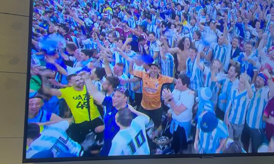 Jazz fan representing at the World Cup final