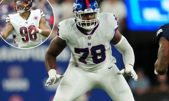 Giants’ offensive line in for trench battle with Commanders’ front four
