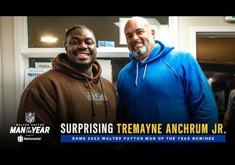 Andrew Whitworth Surprises Tremayne Anchrum Jr. With Rams' Walter Payton Man Of The Year Nomination