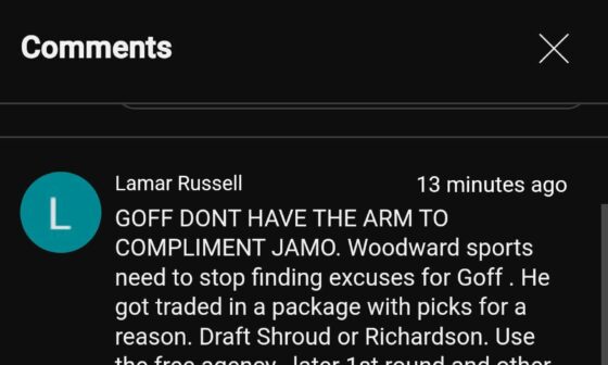 Lions fans and Woodward need to chill. it's been 3 weeks and 3 passes. Jesus christ. We have a top 5 offense and our qb is top 7 in just about every statistical category. with 3 of our top 4 receivers missing like 6 games or more each.