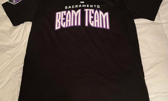 Last Wednesday I noticed this Sacramento Beam Team T-shirt at the Kings Team Store at the Golden 1 Center. Not sold online. Earlier today bought some for family & myself. Love the civic pride for our Sacramento Kings. Light the beam!!! Light the beam!!! Light the beam!!! #BeamTeam