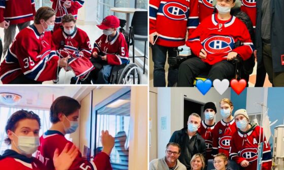 Today is the annual Habs children’s hospital visit first started by the great Jean Béliveau