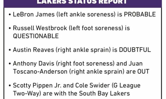 Anthony Davis diagnosed with a "right foot soreness". Is this diagnosis a good news?