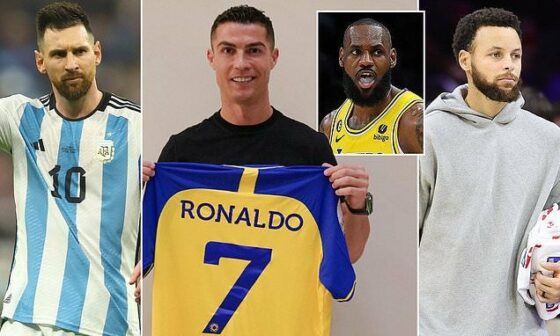 Cristiano Ronaldo leapfrogs long-term rival Lionel Messi and NBA stars Lebron James and Steph Curry to become highest-paid athlete in the world after sealing £175m-a-year Al-Nassr switch