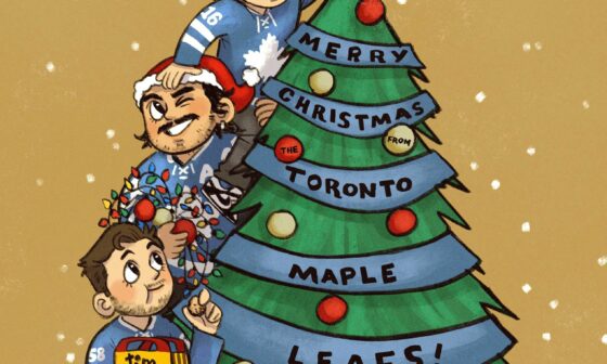 merry christmas leafs nation to all who celebrate! had to draw a little something 🎄💙