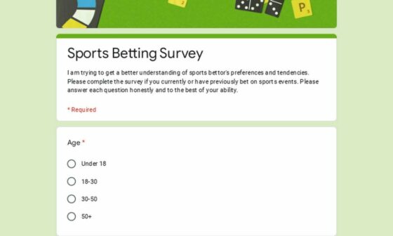 Sports betting survey