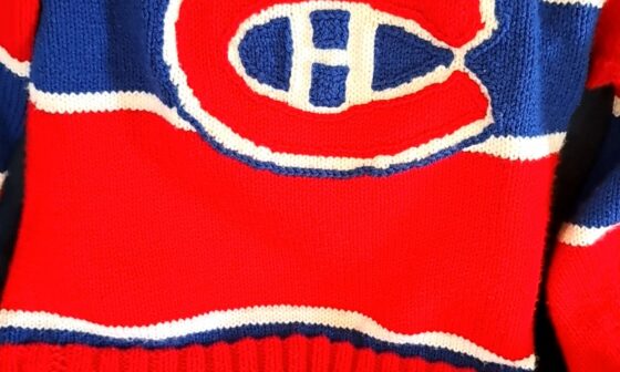 My sister knit me my own Habs sweater for Christmas!