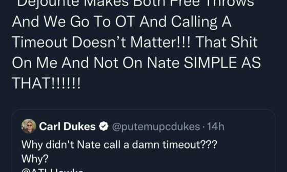 Dejounte on Nate not calling a timeout