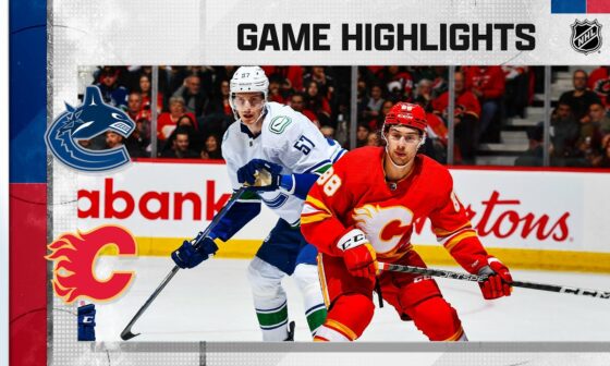 Canucks @ Flames 12/31 | NHL Highlights 2022