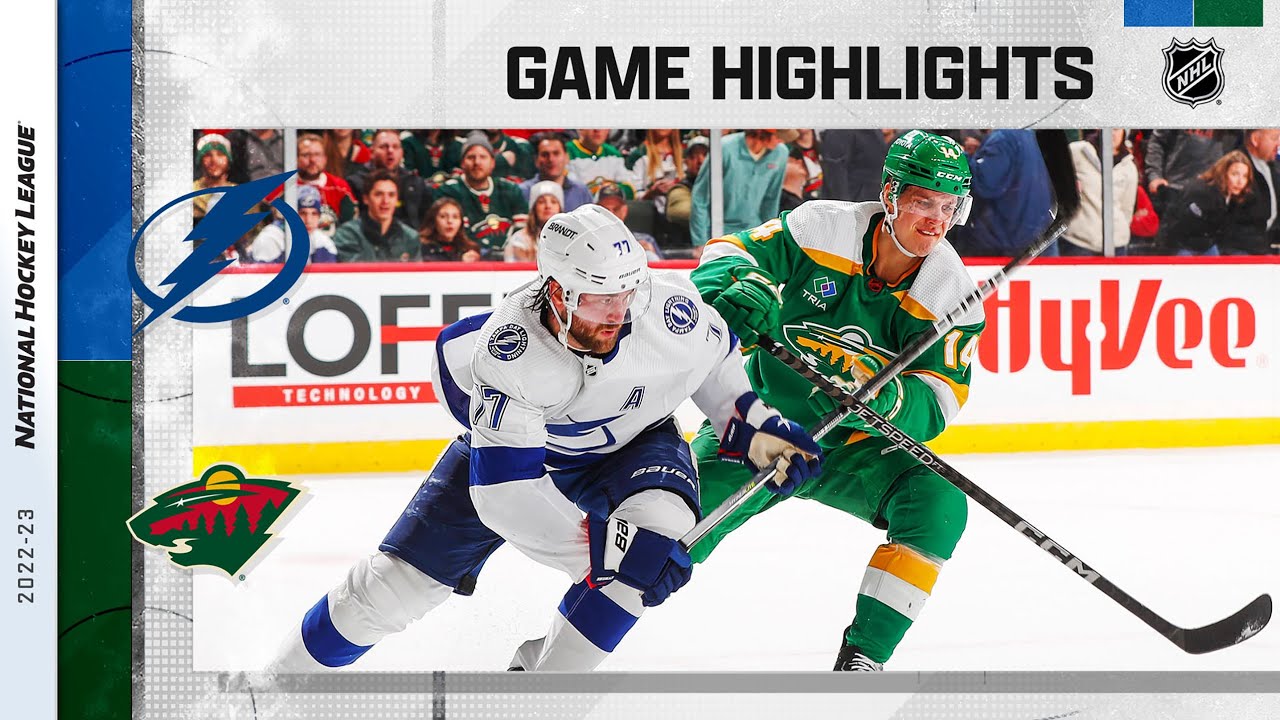 Lightning @ Wild 1/4 | NHL Highlights 2022
