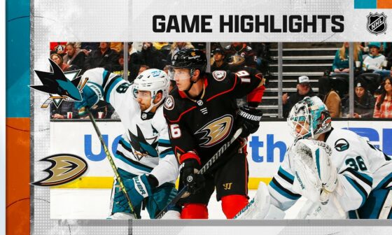 Sharks @ Ducks 1/6 | NHL Highlights 2023