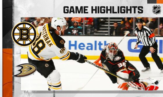 Bruins @ Ducks 1/8 | NHL Highlights 2022