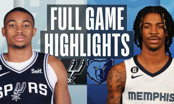 SPURS at GRIZZLIES | FULL GAME HIGHLIGHTS | January 11, 2023