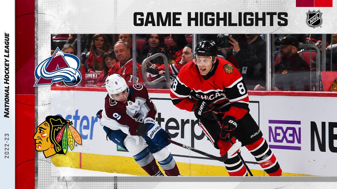 Avalanche @ Blackhawks 1/12 | NHL Highlights 2023