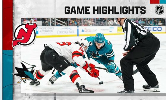 Devils @ Sharks 1/16 | NHL Highlights 2022