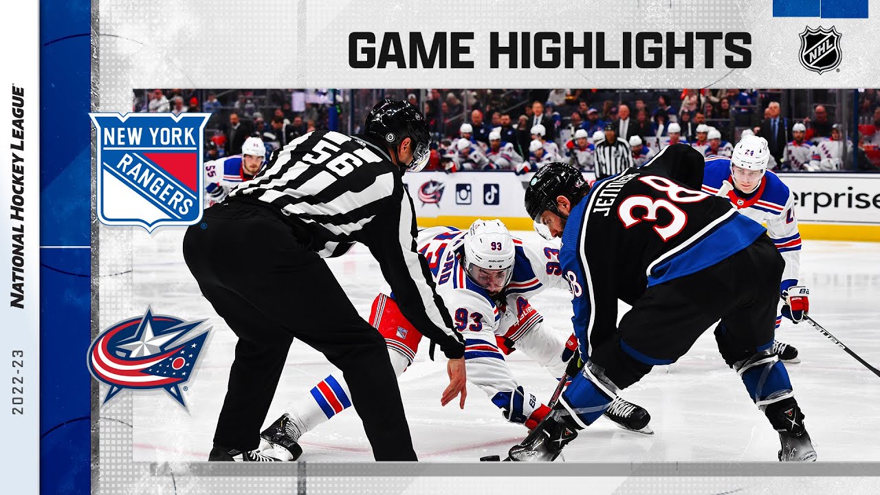 Rangers @ Blue Jackets 1/16 | NHL Highlights 2023