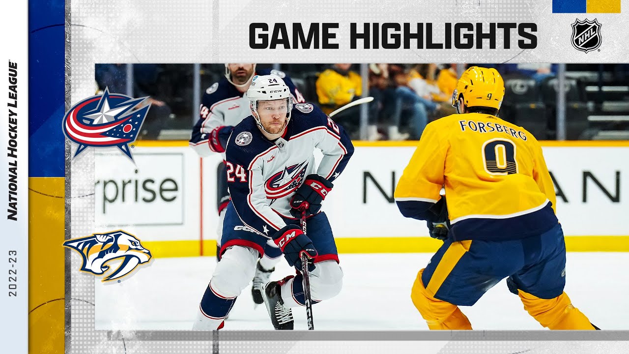 Blue Jackets @ Predators 1/17 | NHL Highlights 2023