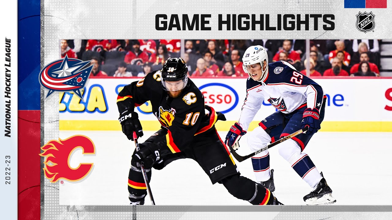 Blue Jackets @ Flames 1/23 | NHL Highlights 2023