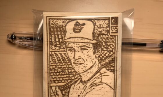 Someone from Reddit asked me to make them a wooden CAL Ripken JR CARD! I think it came out well so I wanted to show you all!