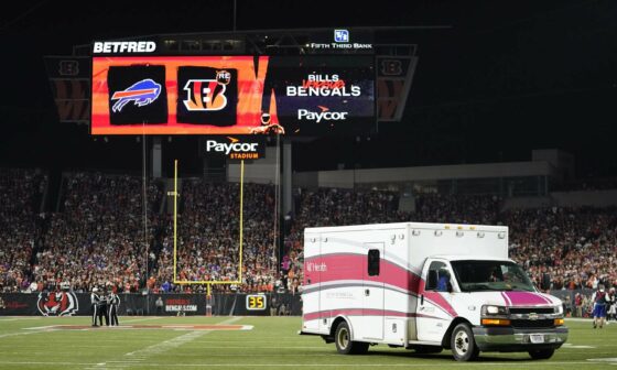 AP sources: NFL will not resume Bills-Bengals game - per Breer, they are talking about having afc championship at neutral site if seeding was affected by buf/cin being canceled