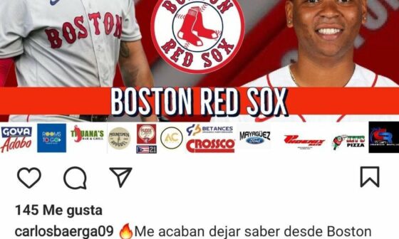 [Gomez] Former MLB player Carlos Baerga posted on his IG account that the #RedSox will be announcing the signing of Rafael Devers for a 11 years, $332 million