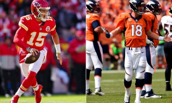 NFL passing yards record: Can Patrick Mahomes catch Peyton Manning's single-season record? Has their been real talk about Mahomes trying to pass Manning this week?