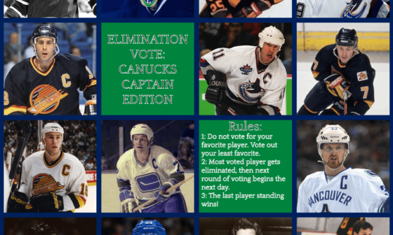Your friendly neighborhood r/Canucks Mods present: ELIMINATION VOTE! CANUCKS CAPTAIN EDITION: ROUND ONE!