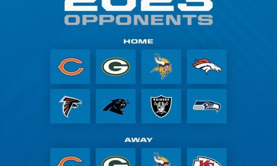 2023 opponents announced. NFC South, AFC West, Seattle, Dallas, and Baltimore